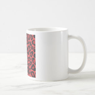 Mug RAB Rockabilly Empreinte de léopard Rouge Noir