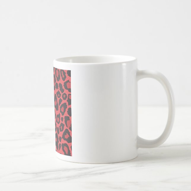 Mug RAB Rockabilly Empreinte de léopard Rouge Noir (Droite)