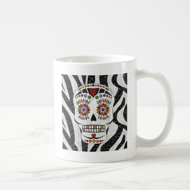 Mug RAB Rockabilly Sugar Skull on Zebra (Droite)