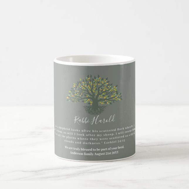 Mug RABBI Merci Cadeau, Ezekiel 34 PERSONNALISÉ (Centre)