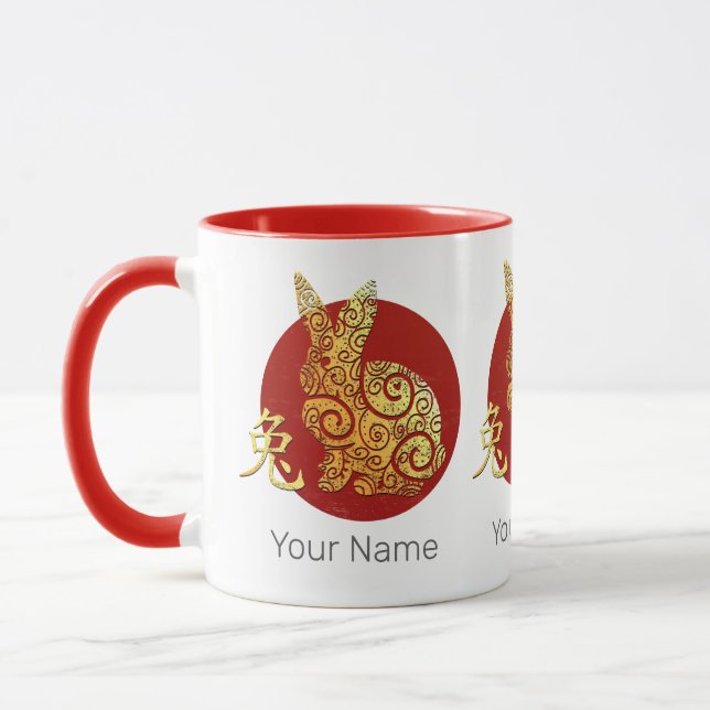 Mug Rabbit Chinese Zodiac Horoscope Constellation Sign (Gauche)