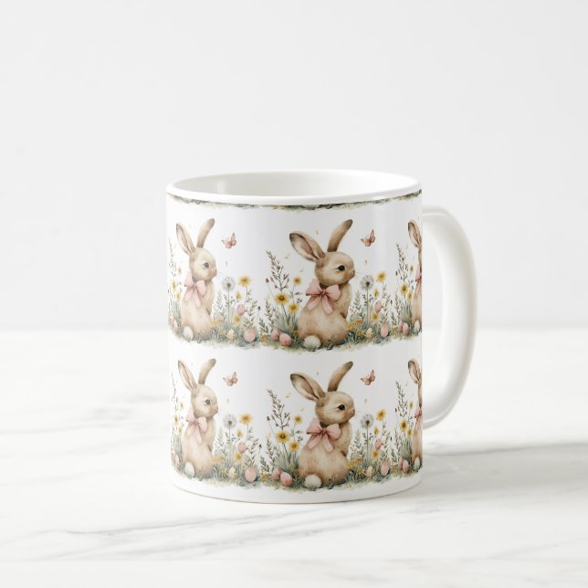 Mug Rabbit radiant de Pâques : Plaisirs de printemps (Devant droit)
