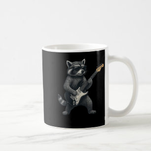 Mug Raccoon Jouer Guitare Rock Et Roll Cadeaux Hommes 