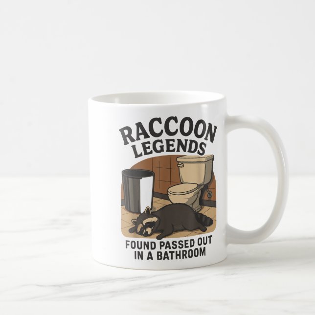 Mug Raccoon Legends Found Ped Out In A Bathroom Trashe (Droite)