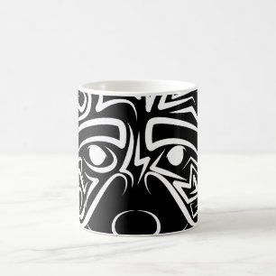Mug Raccoon tribal noir et blanc