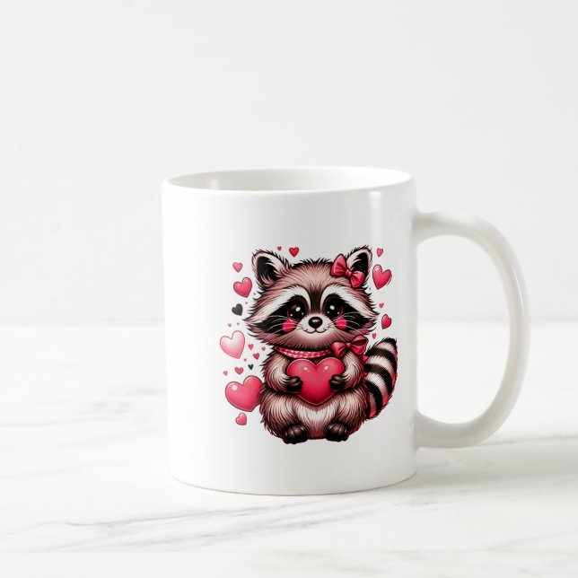 Mug Raccoon Valentine Hearts  (Droite)