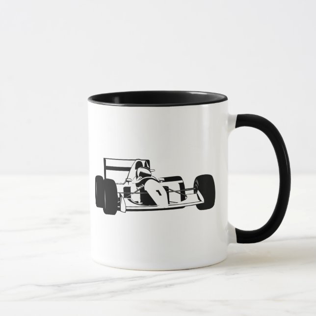 Mug Race Car Silhouette black and white (Droite)
