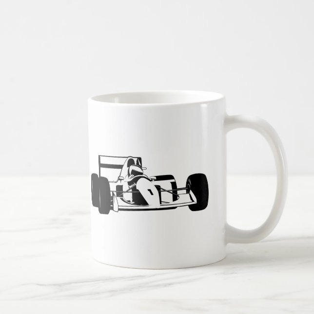 Mug Race Car Silhouette noir et blanc (Droite)
