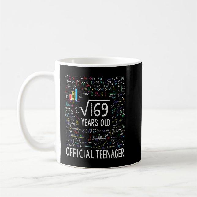 Mug Racine carré De 169 13 Ans Adolescent Officiel (Gauche)