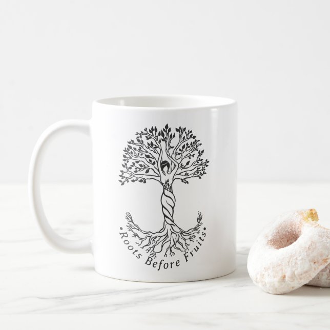Mug Racines avant fruits déesse Arbre de vie (Avec donut)