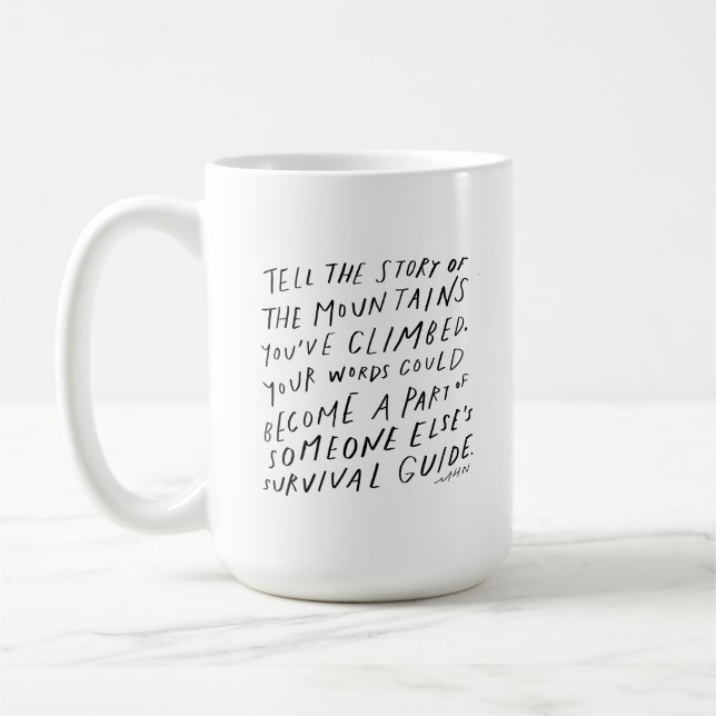Mug Racontez votre histoire - citations inspirantes au (Gauche)