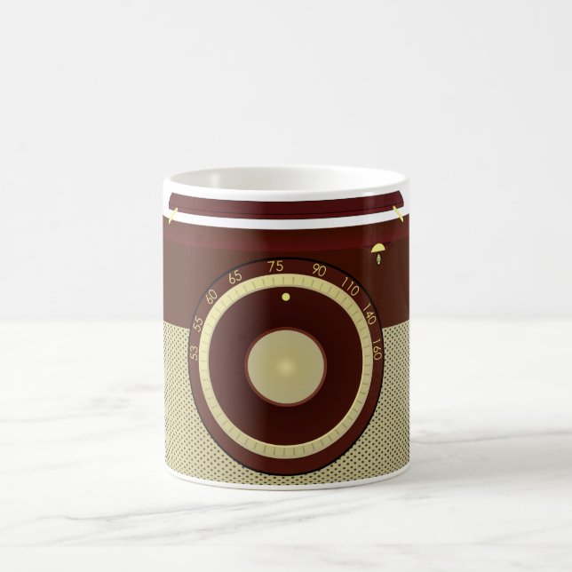 Mug Radio Brown Rétro Et Antique Or (Centre)