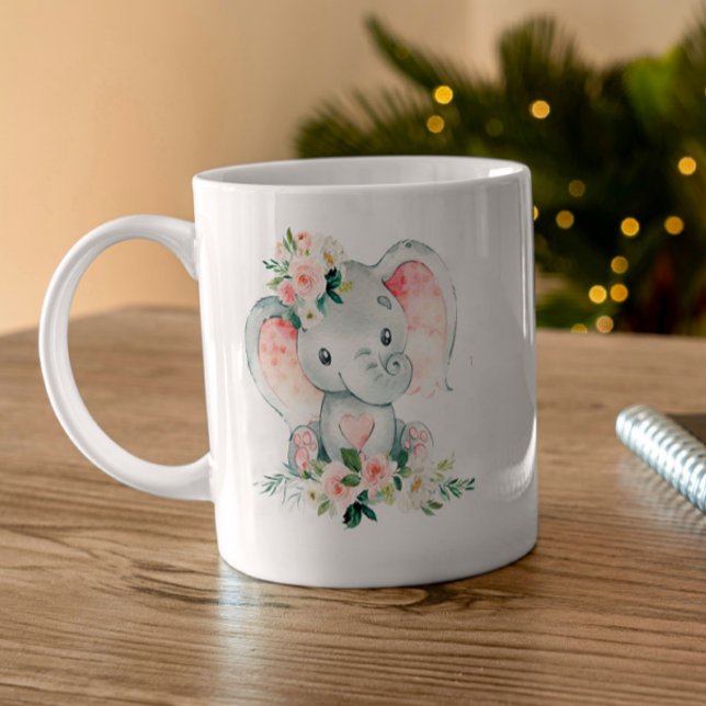 Mug Raffin de couche à cadre bleu vert rose (Créateur téléchargé)