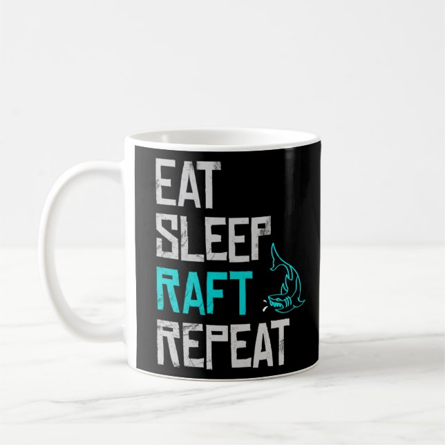 Mug Raft Game Manger Sleep Raft Répéter Funny Shark At (Gauche)