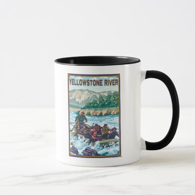 Mug Rafting en eau blanche - rivière Yellowstone, Mont (Droite)
