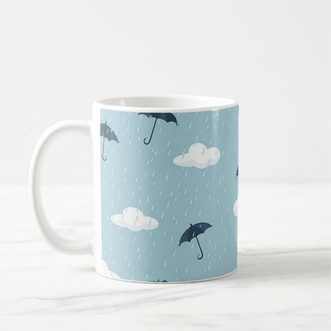 Mug (rain pattern featuring raindrops) (Left)