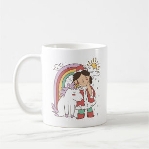 MUG RAINBOUR UNICORN ET FILLE DE NOËL