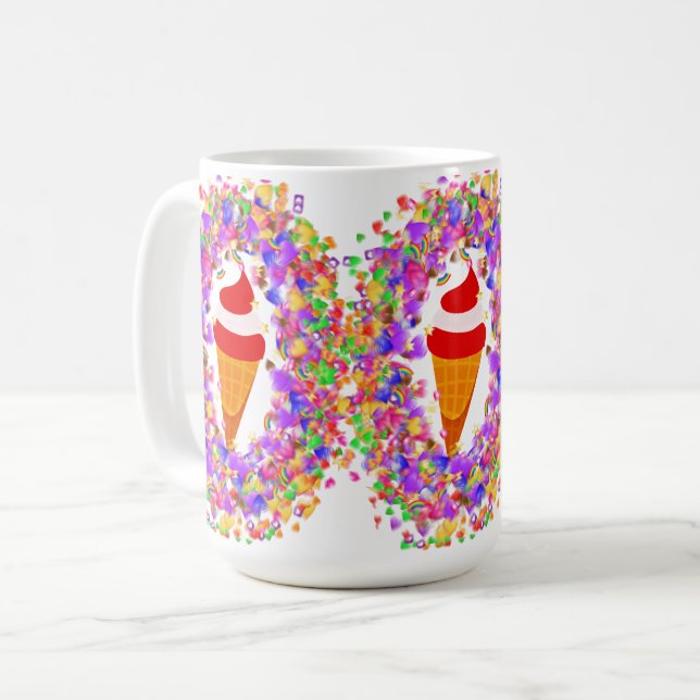 Mug Rainbow Confetti Swirl Ice Cream (Devant gauche)