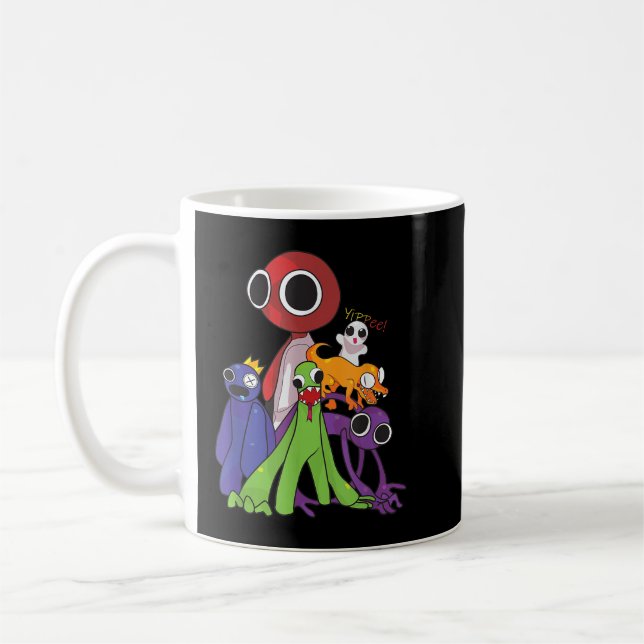 Mug Rainbow Friends bleu orange vert (Gauche)