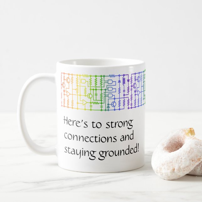 Mug Rainbow Schematica Musique personnalisée (Avec donut)