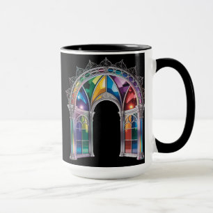 Mug Rainbow Stained Glass Arch — Gothic Cathedral Wind