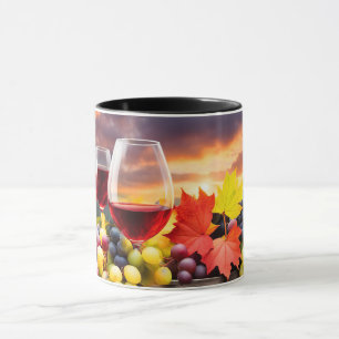 Mug Raisins de vin Feuille jolie