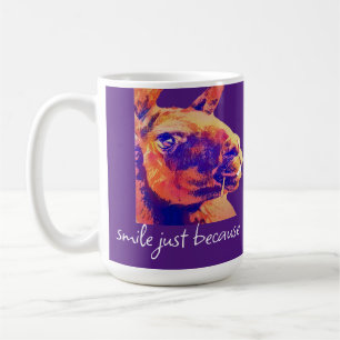 Mug râler llama sourit juste parce que citation