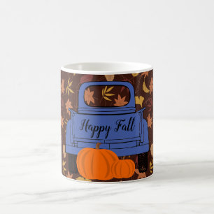 Mug Ramassage agricole Camions Citrouilles Feuilles de