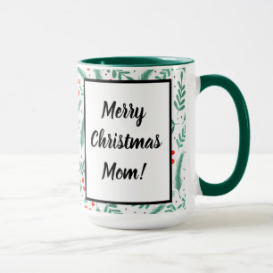 Mug Rameaux de verdure de Noël et baies de houx