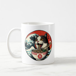 Mug Ramen de chat Art japonais Style vintage