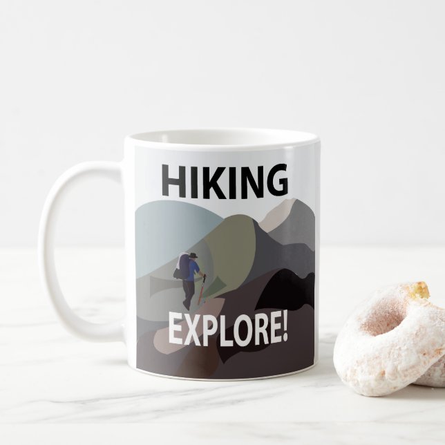 Mug Randonnée Explorez les montagnes Randonnée d'avent (Avec donut)