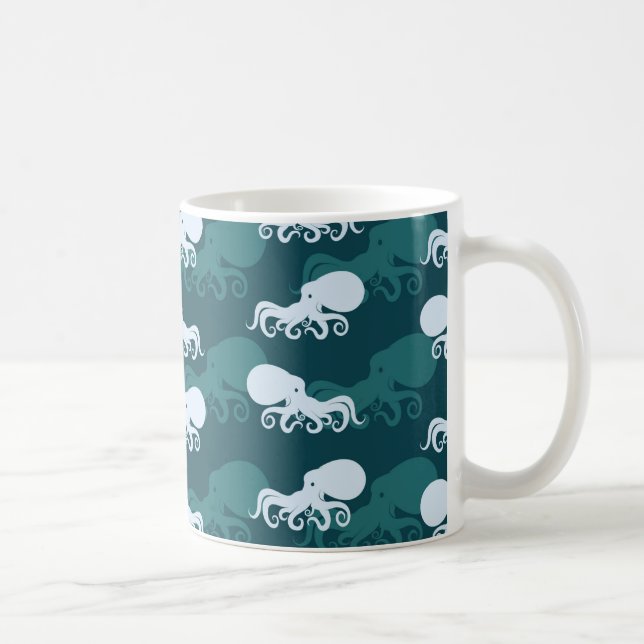 Mug Rangées de motif de poulpe (Droite)