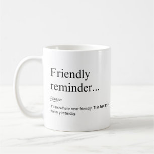 Mug Rappel amical Définition Drôle de travail 