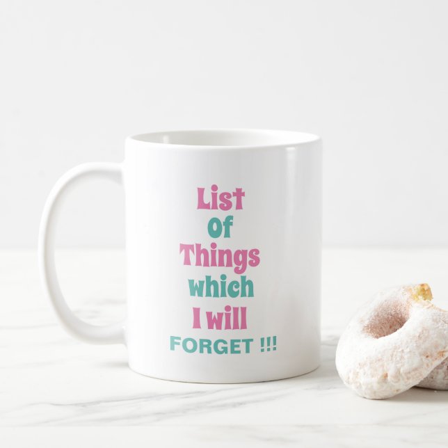 Mug Rappel drôle pour les gens oublieux drôle (Avec donut)