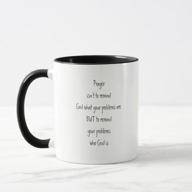 Mug Rappelez à vos problèmes qui Dieu est Inspirationn (Gauche)