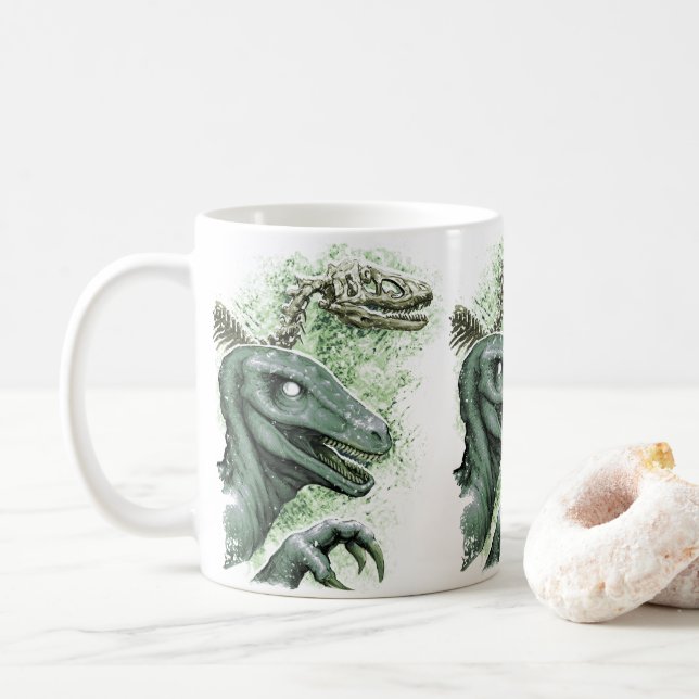 Mug Raptor en vert (Avec donut)