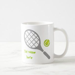 Mug Raquette de tennis et coutume de balle