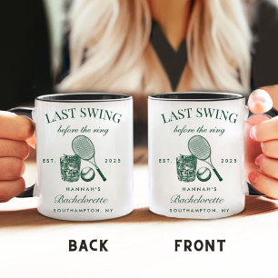 Mug Raquette de Tennis Verte Rétro Dernier Swing Avant