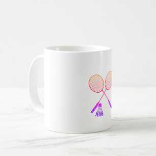 Mug Raquettes Badminton Shuttlecock Birdie Ombre