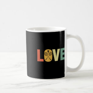 Mug Raquettes de badminton et volant Retro Love, j'ado