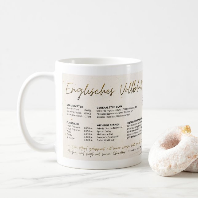 Mug [Rasse-Tasse] ENGLISCHES VOLLBLUT (Avec donut)