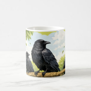 Mug Rassemblement silencieux – Corbeaux sur une branch