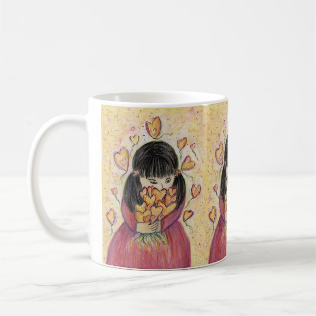 Mug Rassembler les coeurs d'amour Art Cups de café (Gauche)