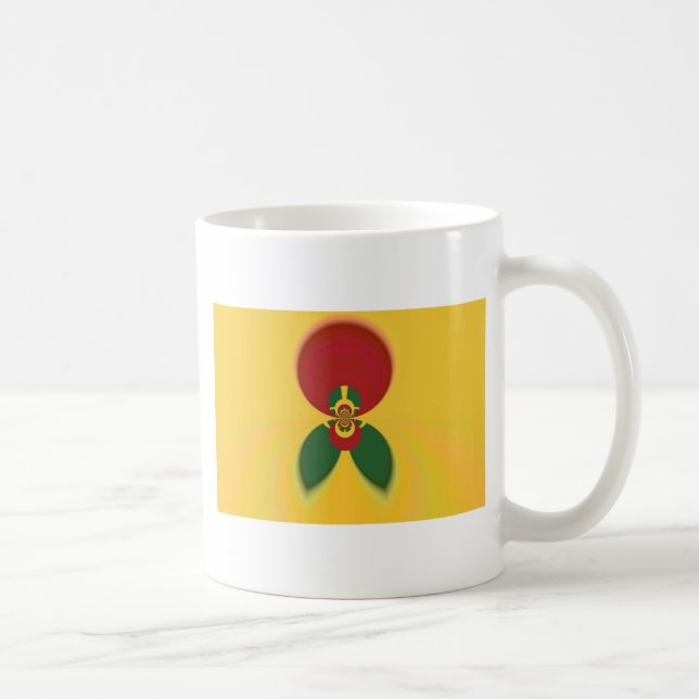 Mug Rasta Colours Art Abstrait Imprimer (Droite)