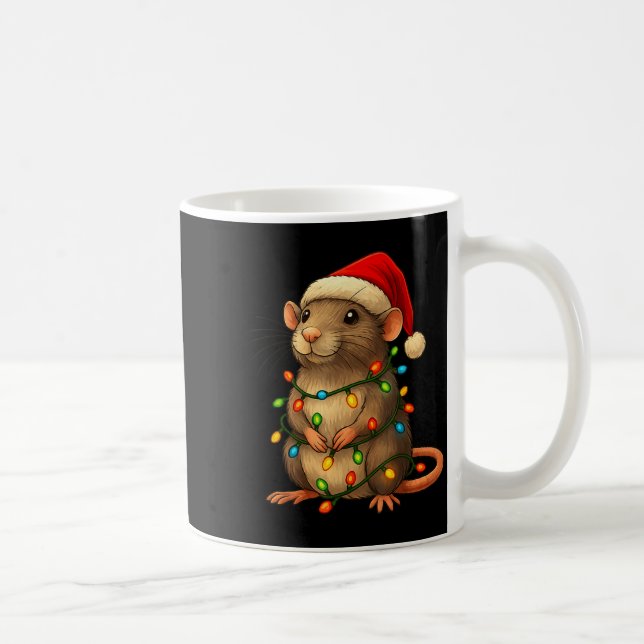 Mug Rat Christmas Pajama Funny Xmas Lights Animals Lov (Droite)