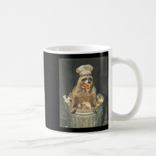 Mug Raton laveur chef rigolo rétro mangeant une pizza