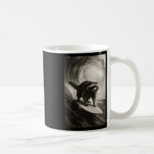 Mug Raton laveur drôle de selfie de surf sur planche d