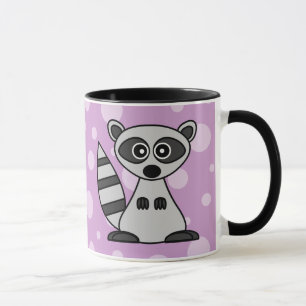 Mug Raton laveur mignon de bande dessinée