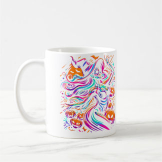 Mug Rave Techno Halloween Sorcière Edm Festival Drôle