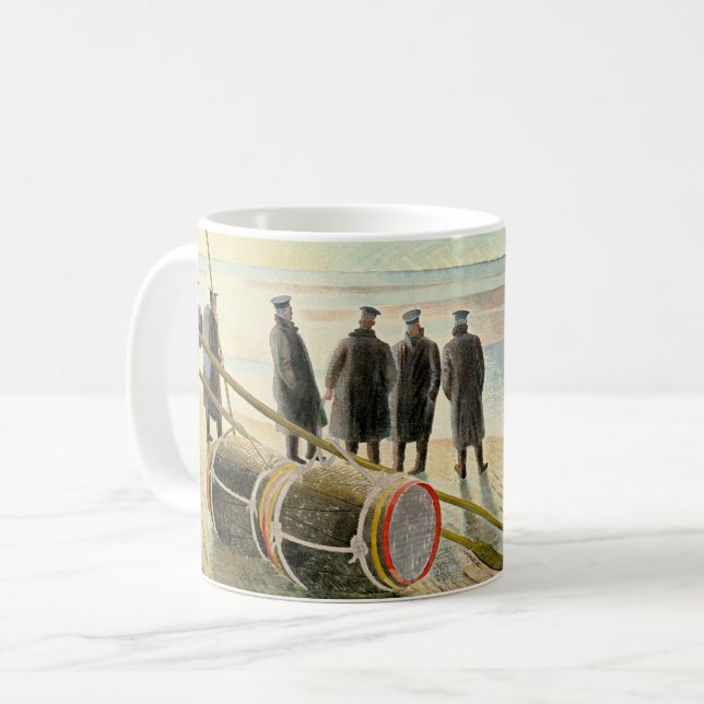 Mug Ravilious - Dangerous Work at Low Tide, (Devant gauche)